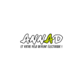 logotype script noir minimaliste avec point jaune