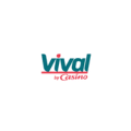 logo vival par casino, bleu vert moderne et point rouge