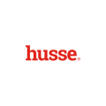 logotype rouge husse en minuscules centré