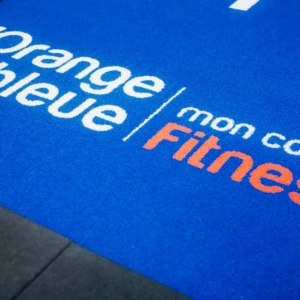 tapis fitness bleu lorange bleue