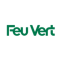 logotipo feu vert en tipografía verde