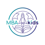 badge mba enfants : fusée et livre Éducatif