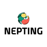nepting: logo con emblema circolare colorato