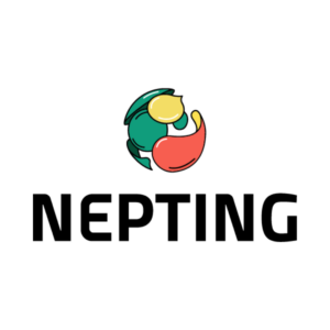 nepting: logo con emblema circolare colorato