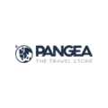 logotipo pangea: emblema globo azul marino
