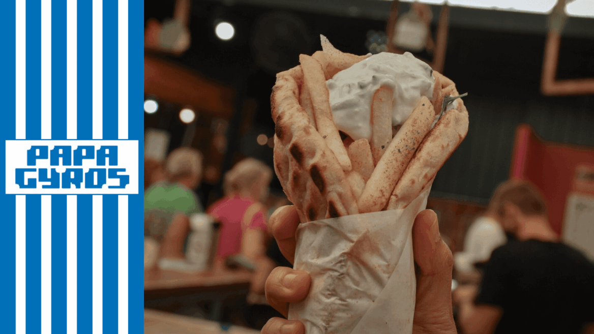 papa gyros: pita z frytkami i sosem tzatziki