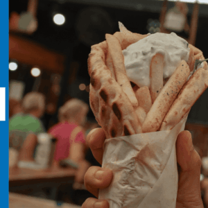 papa gyros: pita z frytkami i sosem tzatziki