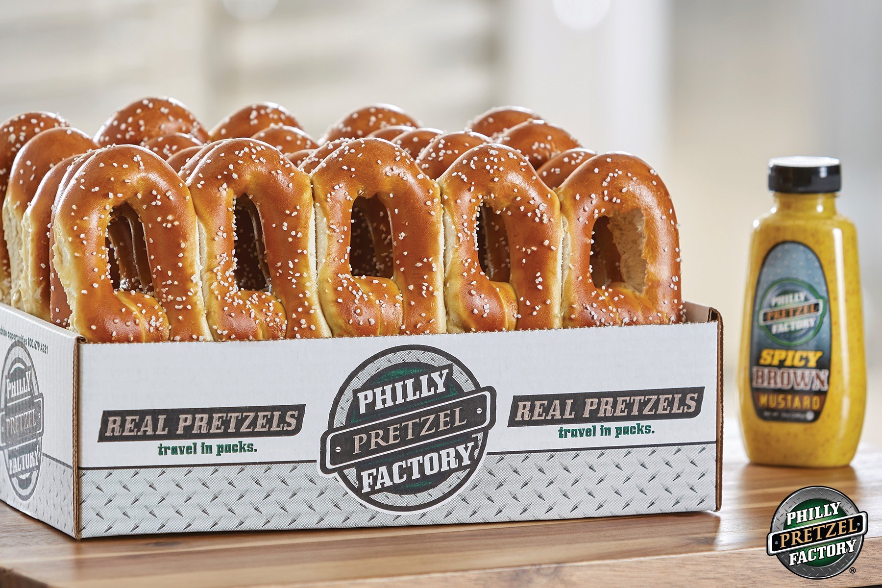 philly pretzel factory catering pack with mustard