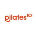 logo pilates10 naranja minimalista y moderno