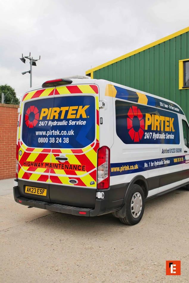 pirtek 24/7 highway maintenance van at depot