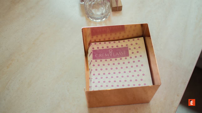 portatovaglioli in rame rosa vintage con pois