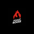 logo poulet rouge : flamme et poulet stylisé