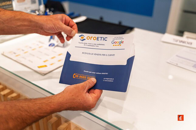 ricevuta di vendita oetic con logo google