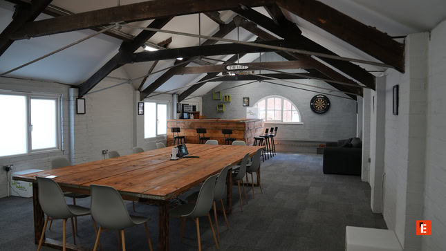 rustic industrial loft meeting room
