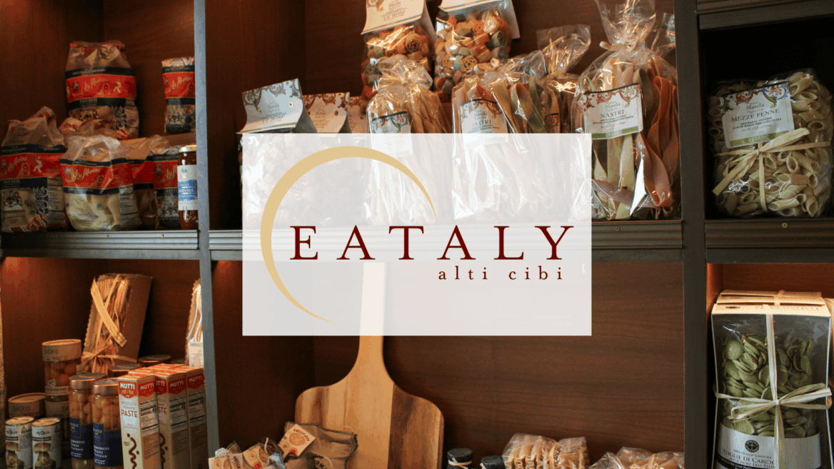 scaffali eataly: pasta artigianale e sughi