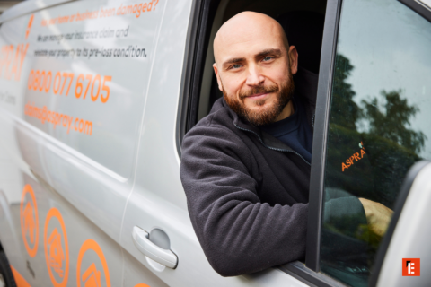 mobile service technician in branded van