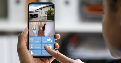 smart home security: mobile lock and cameras
