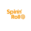 spinn roll logo mit spirale in orange