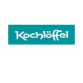 kochlöffel wortmarke weiß auf türkisem rechteck