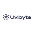logotipo uvibyte con Ícono de red y nodos