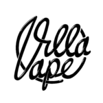 logo noir et blanc «drilla tape» style pinceau