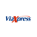 logotipo viaxpress azul y naranja con x dinámica
