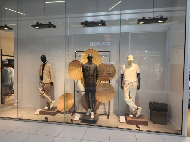 vitrine homme neutre: tenues décontractées chic