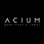 logotipo acium joyería minimalista blanco sobre negro
