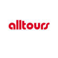 rote alltours wortmarke – rundes modernes logo
