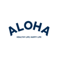 logotipo aloha azul marino en arco — bienestar