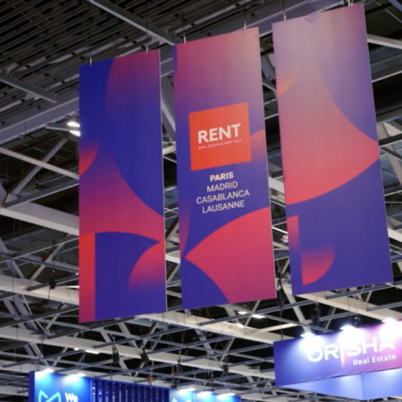 bannière rent suspendue au salon immobilier proptech