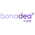 logotipo bonadea care morado con corazón