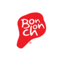 bonchon red badge logo with hand drawn wordmark