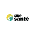 logo boutique santé : cercle feuille s vert jaune
