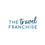 modern teal travel logo with handwritten script