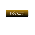 glänzendes braunes logo mit köykan schriftzug