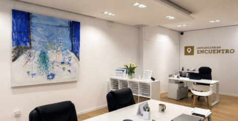 bureau dagence immobilière moderne et lumineux