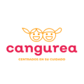 logo cangurea: cuidado infantil con icono sonriente