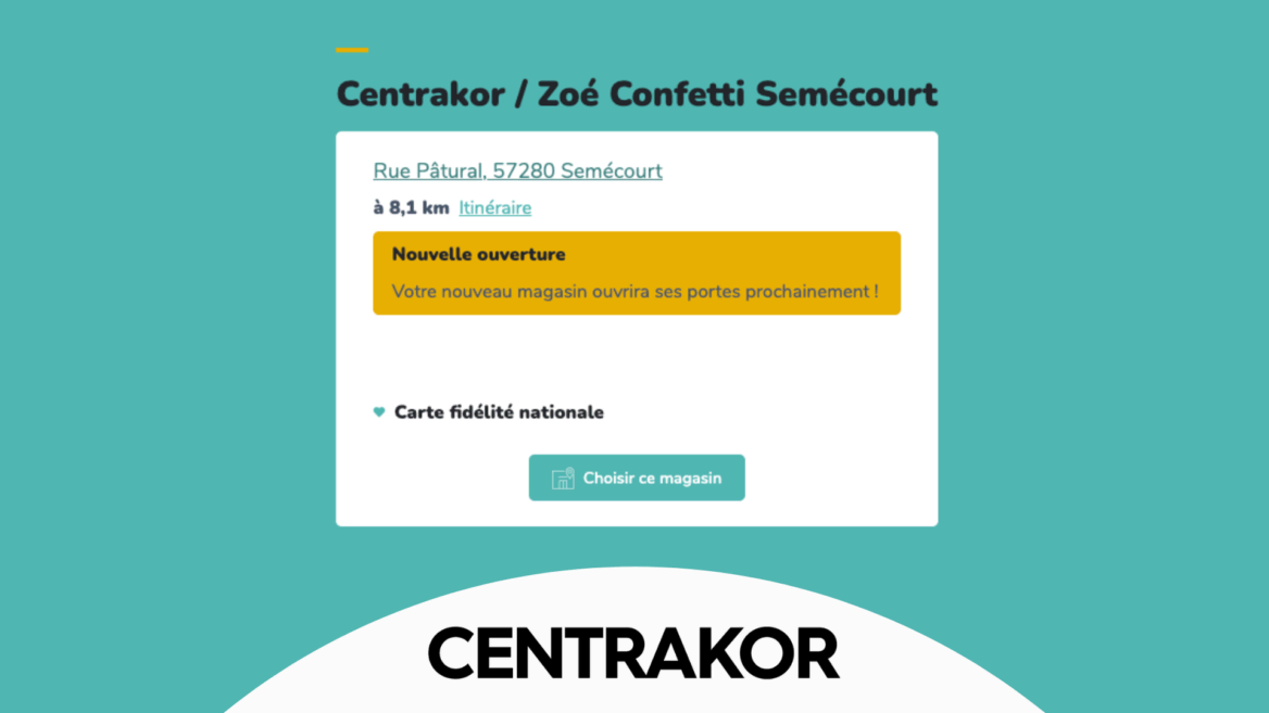 centrakor semécourt : nouvelle ouverture et carte fidélité