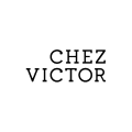 logo minimaliste noir et blanc chez victor