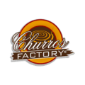 logotipo churros fábrica retro y artesanal