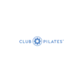 club pilates blue logo with circular emblem