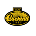 taxi logo „cocktail chef“ in gelb und schwarz
