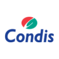 logotipo condis: emblema ovalado rojo y verde
