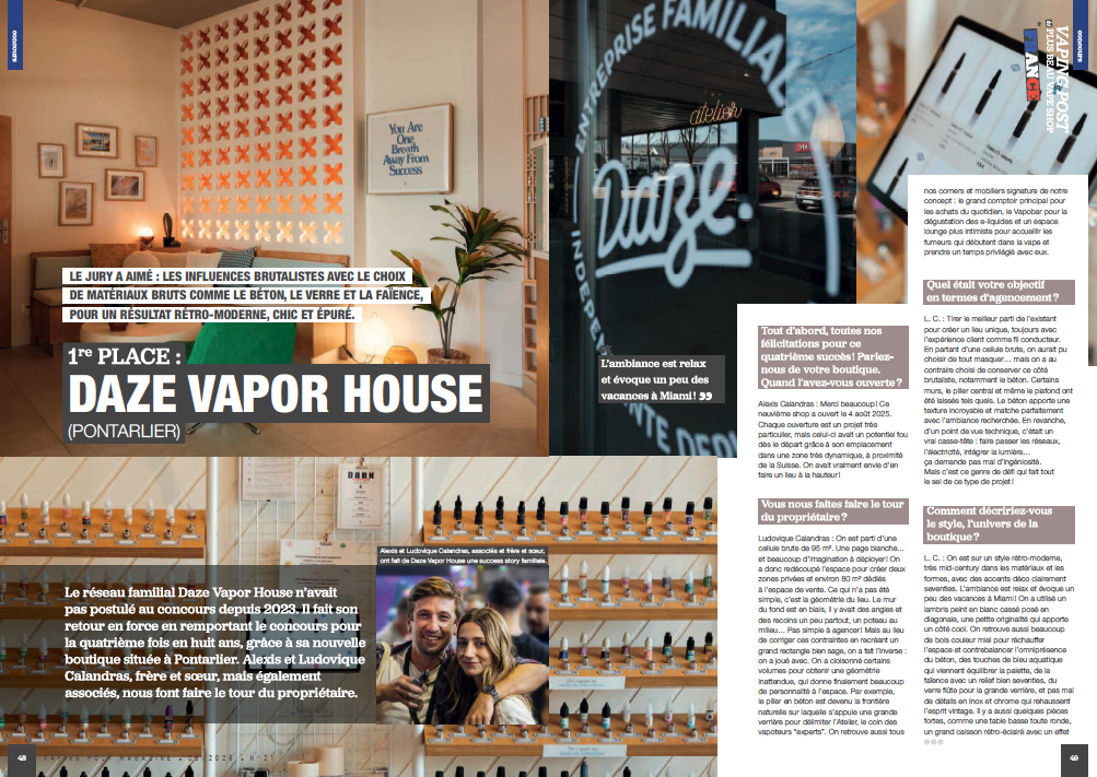 daze vapor house pontarlier : boutique vape rétro design