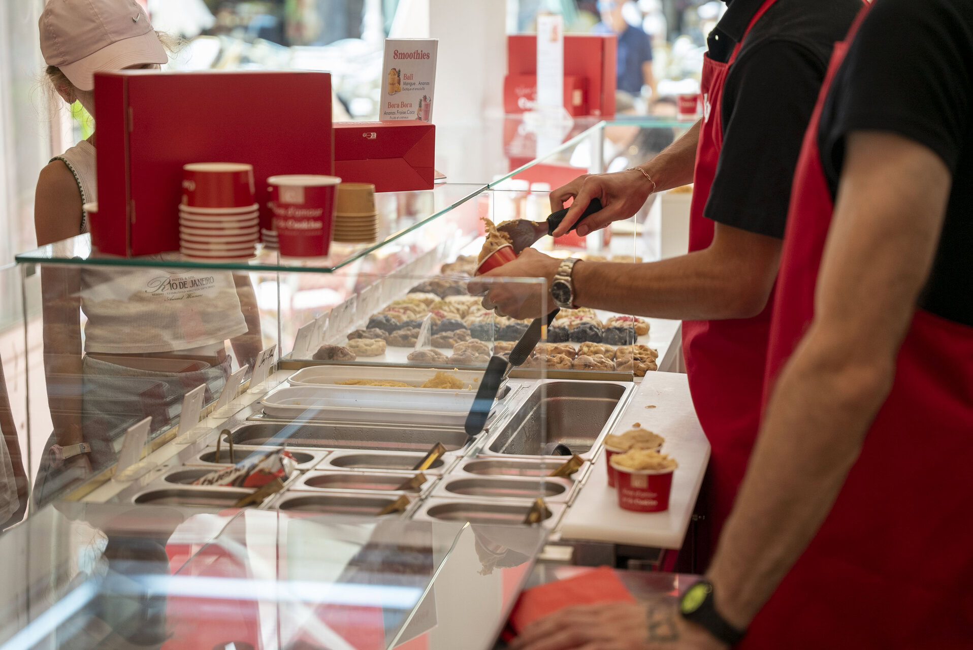 comptoir de gelato : service de desserts gourmands