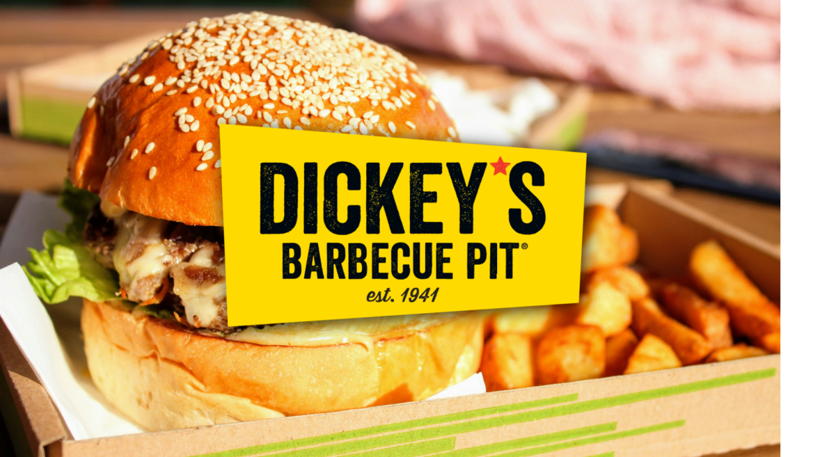 dickeys barbecue pit sesame burger and tater tots