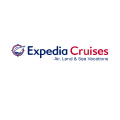 expedia cruises logo — air, sea & land emblem
