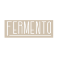 logotipo fermento minimalista beige en rectángulo redondeado