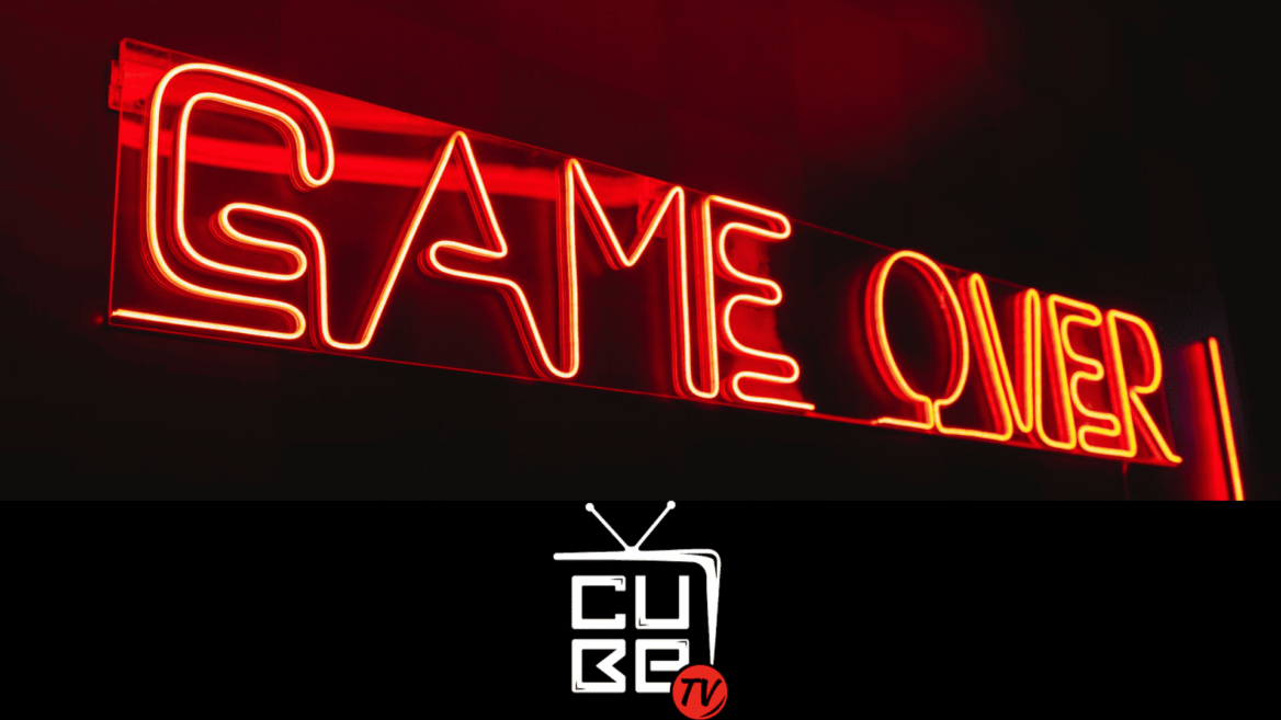 néon «game over» arcade rétro — cube tv